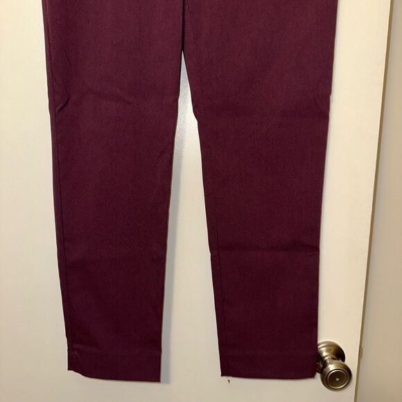 Chicos So Slimming Bridgette Slim Leg Ankle Pants Womens Burgundy 8R (1R) NWT - Picture 2 of 11
